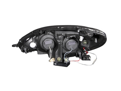 ANZO 2002-2003 Lexus Es300 Projetor Faróis com Halo Preto