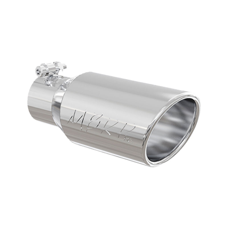 MBRP Punta universal 4 in OD 2.75 in Entrada 10 in Longitud Extremo enrollado en ángulo T304