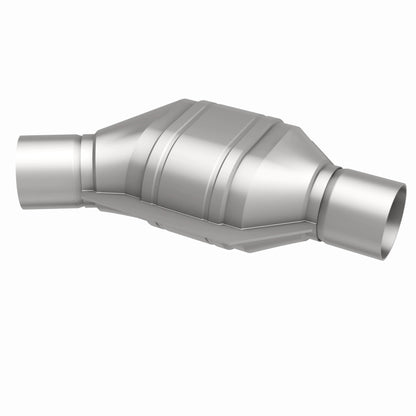 MagnaFlow Universal Catalytic Converter 2.25in Inlet/Outlet Angled Offset/Center Calif OBDII