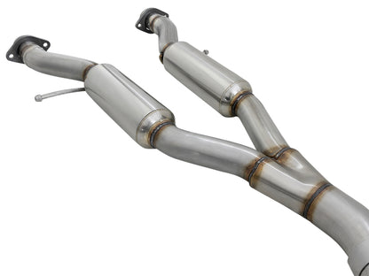 Escape aFe Large Bore HD 3in 304 SS Cat-Back com pontas pretas 14-19 Jeep Grand Cherokee (WK2) V6-3.6L