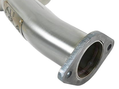 aFe Takeda 2.5in 304 SS Axle-Back Exhaust com pontas pretas 16-18 Infiniti Q50 V6-3.0L (tt)