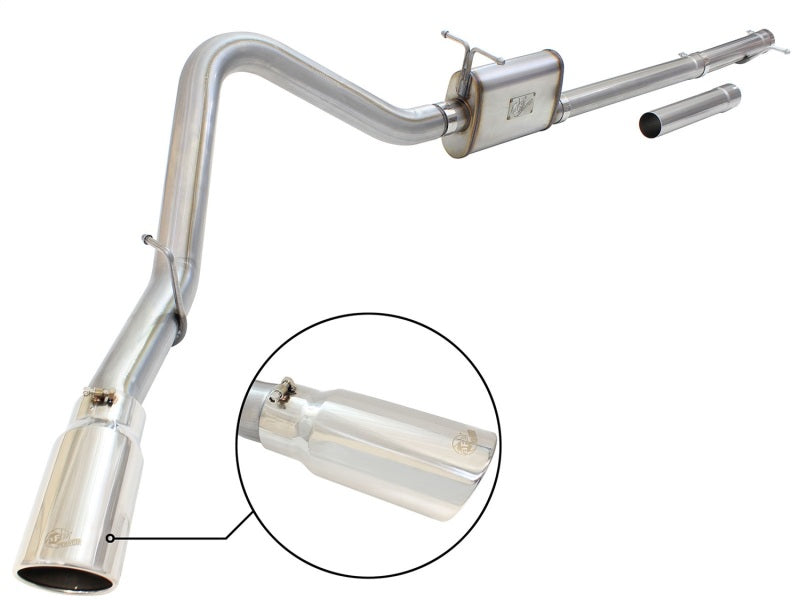 Escape MACHForce XP 3in-3.5in SS Single Side Ext CB w/ Polish Tip 99-04 Ford F-250 V8 5.4L/6.8L