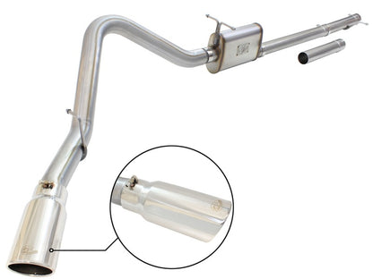 Escape MACHForce XP 3in-3.5in SS Single Side Ext CB w/ Polish Tip 99-04 Ford F-250 V8 5.4L/6.8L