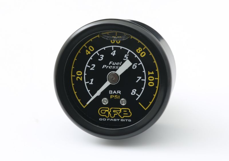 Medidor de pressão de combustível GFB (adequado para 8050/8060) 40 mm 1-1/2 pol. 1/8 MPT Rosca 0-120 PSI