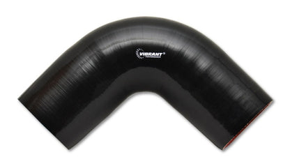 Conector de codo de silicona reforzada de 4 capas vibrante - 4in ID - 90 grados. Codo (NEGRO)
