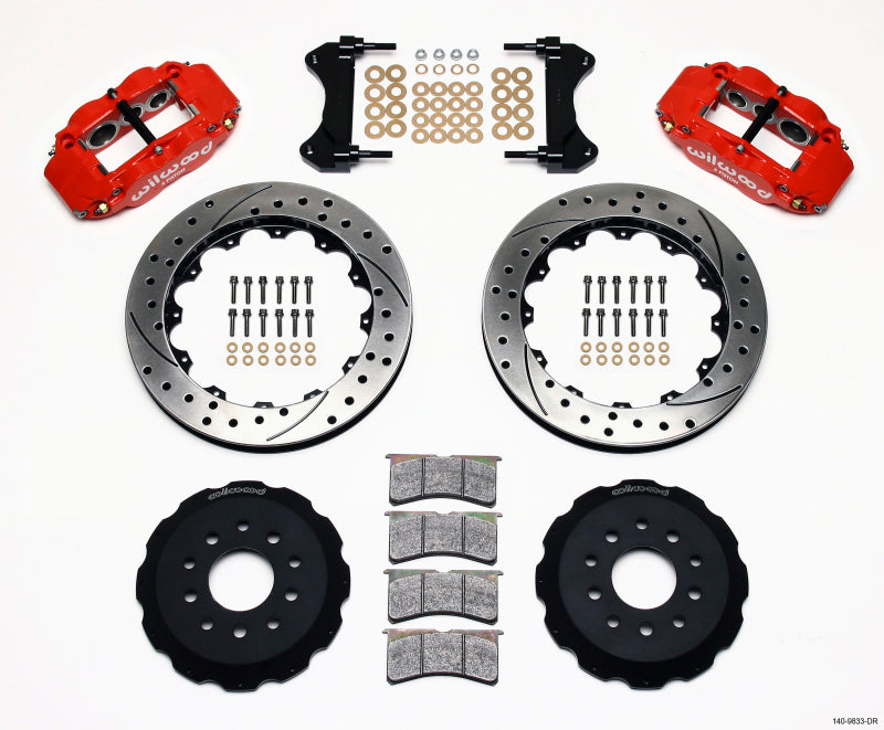 Kit de boné frontal Wilwood Narrow Superlite 6R 13,06 pol. Vermelho perfurado 98-02 Camaro/Firebird