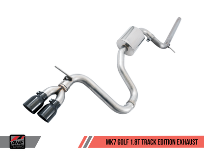 Escape AWE Tuning VW MK7 Golf 1.8T Track Edition com ponteiras cromadas (90 mm)