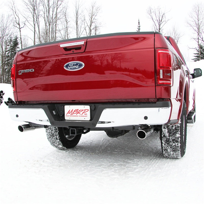 MBRP 2015 Ford F-150 5.0L 3in Cat Back Dual Split Salida trasera T409 Sistema de escape
