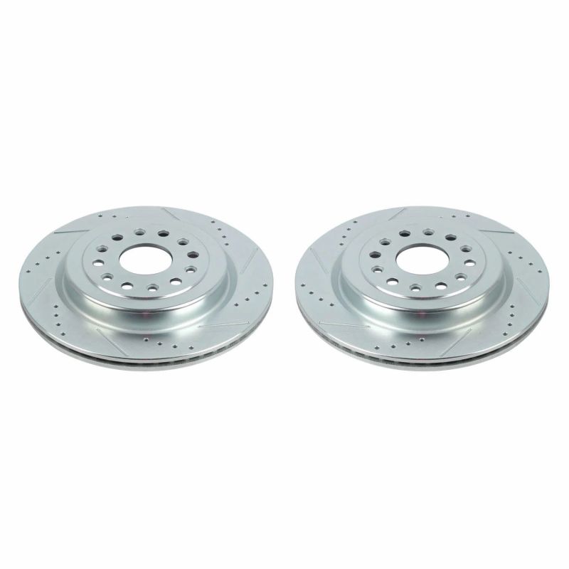 Power Stop 19-20 Ram 1500 Rear Evolution Rotores perforados y ranurados - Par