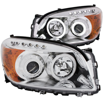ANZO 2006-2008 Toyota Rav4 Projetor Faróis com Halo Chrome (CCFL)