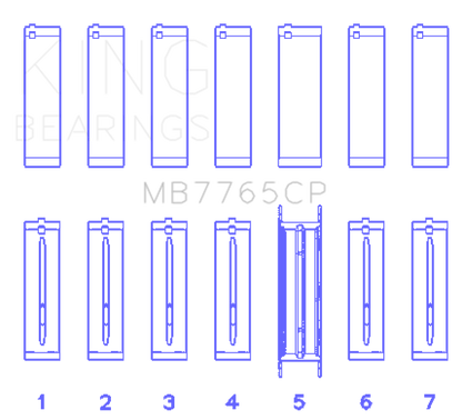 King Engine Bearings GMC 4.2 Vortec L6 (Size +0.030) Main Bearing Set