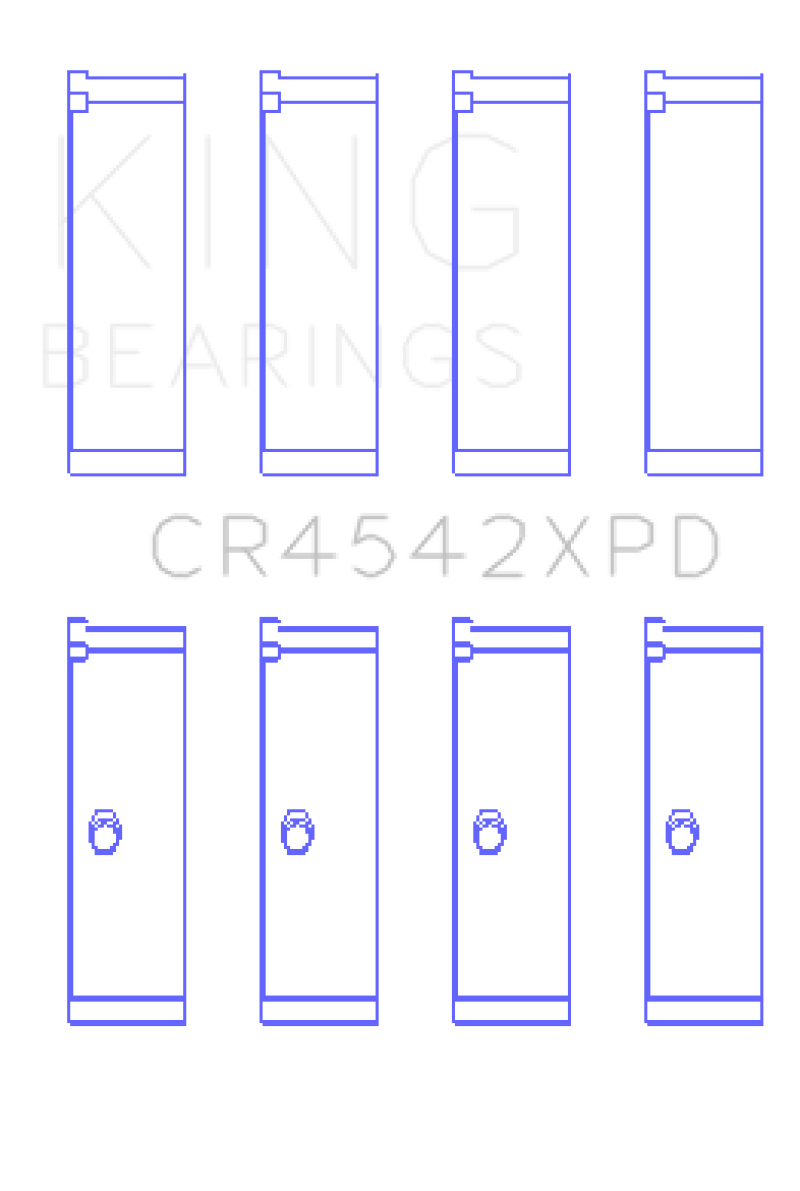 King Honda K-Series 2.0L/2.4 LXP Tri-Metal Performance Connecting Rod Bearing (Set of 4) - Size STDX