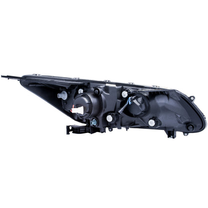 ANZO 2013-2015 Honda Accord (4dr ONLY) Projector Headlights w/ U-Bar Black