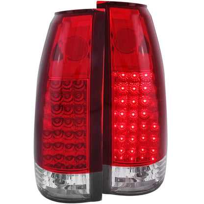 ANZO 1999-2000 Cadillac Escalade LED lanternas traseiras vermelho transparente G2
