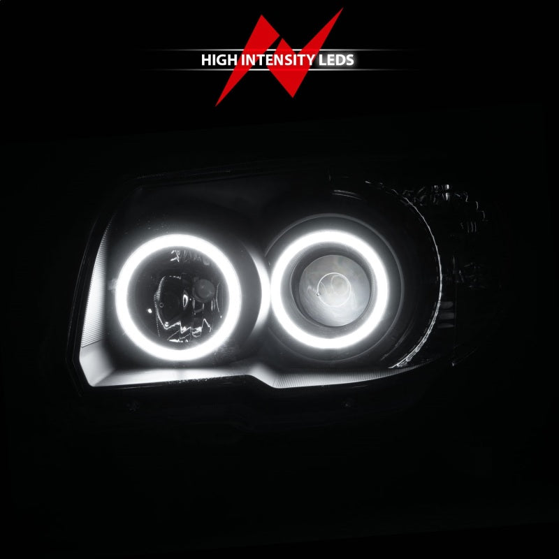 ANZO 2006-2009 Toyota 4Runner Proyector Faros delanteros con Halo Negro