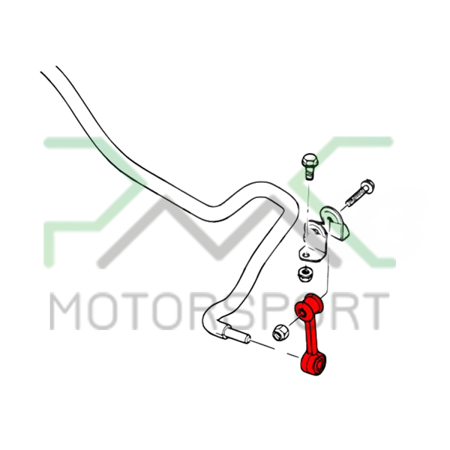 PMC Motorsport - Link da barra estabilizadora - BMW E46 - Poliuretano 80ShA (LSE46-80)