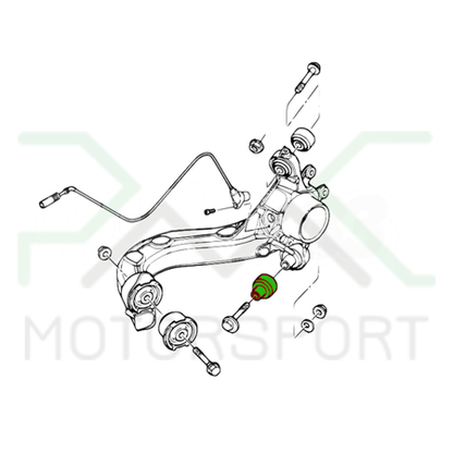 PMC Motorsport - Casquillo de brazo de suspensión de aluminio nº3 BMW E36 E46 Uniball (TE36-N3)