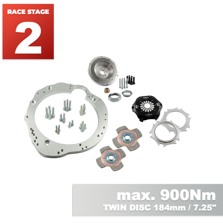 PMC Motorsport - RACE STAGE 2 Nissan RB - Nissan 350Z Z33 370Z Z34 - 184mm / 7.25" (P) (RS2-RB-350-184P)