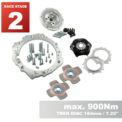 PMC Motorsport - RACE STAGE 2 Toyota JZ - BMW M57N HGU HGK / N54 - 184mm 7.25" (P) (RS2-JZ-HGU-184P)