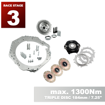 PMC Motorsport - RACE STAGE 3 GM Chevrolet LS - Nissan 350Z Z33 370Z Z34 - 184mm / 7.25" (P) (RS3-LS-350-184P)