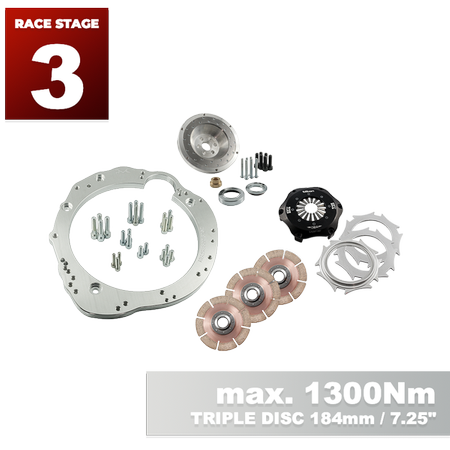 PMC Motorsport - RACE STAGE 3 Nissan RB - Nissan 350Z Z33 370Z Z34 - 184mm / 7.25" (P) (RS3-RB-350-184P)