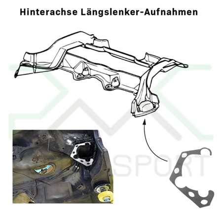 PMC Motorsport Rear Chassis Subframe Reinforcement Kit BMW E36