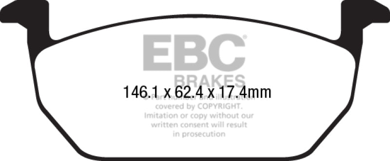 EBC 2018 Audi TT RS Quattro Yellowstuff Rear Brake Pads