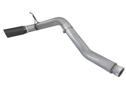aFe LARGE BORE HD 5in DPF-Back SS Escape con punta negra 2016 Nissan Titan 5.0L V8 (td) CC SB