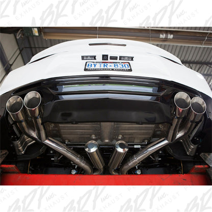 MBRP 2016 Chevy Camaro V8 6.2L 6spd 3in T409 Race Dual Cat Back con 4.5in Quad Dual Wall Tips