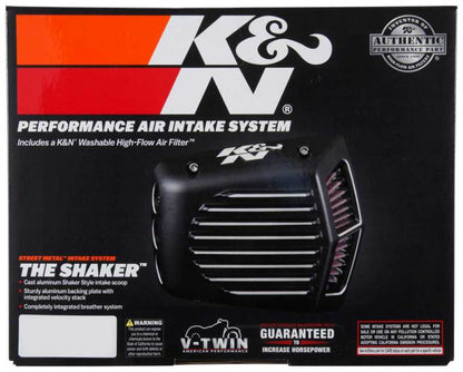 K&N Street Metal Intake System for 08-16 Harley-Davidson Touring Models - Shaker Black