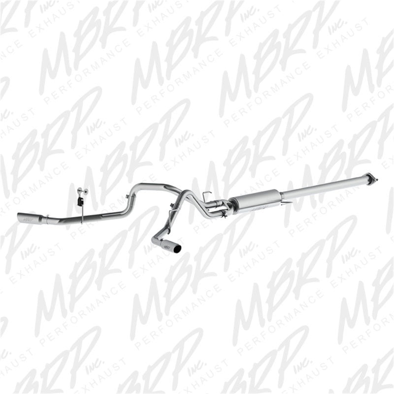 MBRP 2015 Ford F-150 2.7L / 3.5L EcoBoost 2.5in Cat Back Sistema de escape de aluminio dividido de doble lado