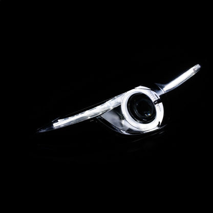 Faros delanteros proyectores ANZO con halo negro con ámbar 14-17 Mazda 3