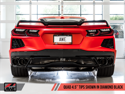 AWE Tuning 2020 Chevrolet Corvette (C8) Touring Edition Escape - Quad Diamond Black Tips