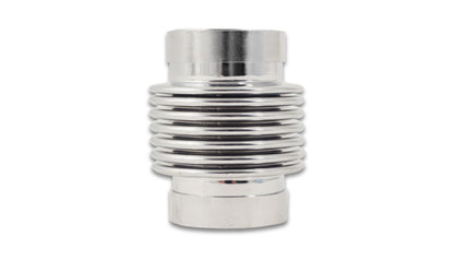 Conjunto de fuelle de acero inoxidable vibrante con revestimiento Entrada/salida de 1,75 pulg. DI x OAL de 2,5 pulg. Pulido electrolítico