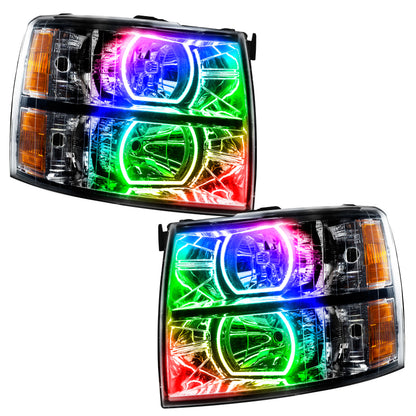 Oracle 07-13 Chevrolet Silverado SMD HL - Black - Square - ColorSHIFT w/ BC1 Controller