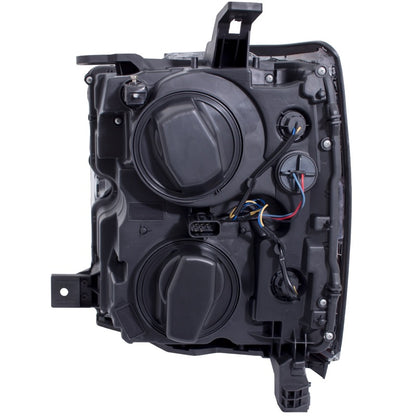 ANZO 2015-2016 Chevrolet Silverado Projetor Faróis c/ Plank Style Design Preto c/ Âmbar