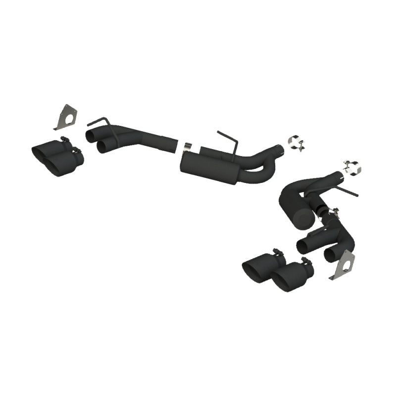 MBRP 16-19 Chevrolet Camaro V6 2.5in BLK NPP escape trasero de doble eje con puntas de pared doble cuádruple de 4in
