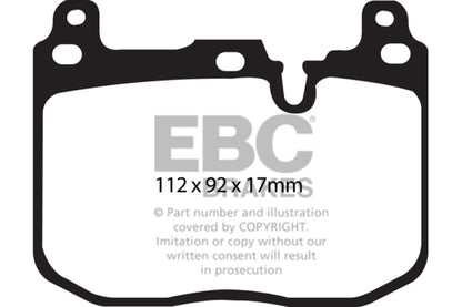 EBC 14-18 BMW M3 3.0 Twin Turbo (F80) Redstuff Front Brake Pads