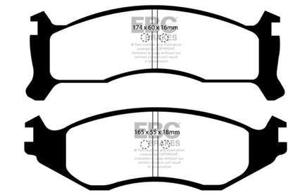 EBC 91-93 Chrysler Fifth Avenue 3.8 Greenstuff Front Brake Pads