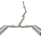 aFe POWER Takeda 16-17 Honda Civic I4-1.5L (t) 2.5-2.25in 304 SS CB Dual-Exit Exhaust Blue Tips
