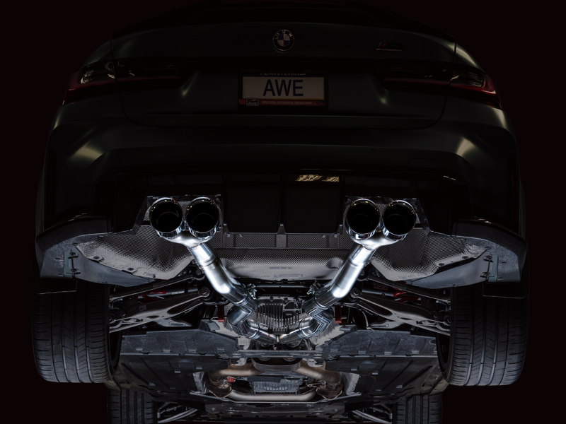 Escape AWE Track Edition Catback para BMW G8X M3/M4 - Puntas cromadas plateadas