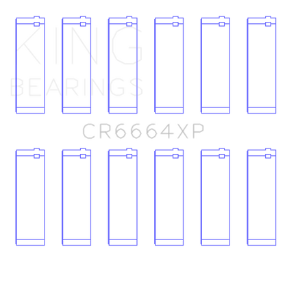 King Engine Bearings Buick V6 (Size 0.020 Oversized) XP - Series Performance Rod Bearing Set