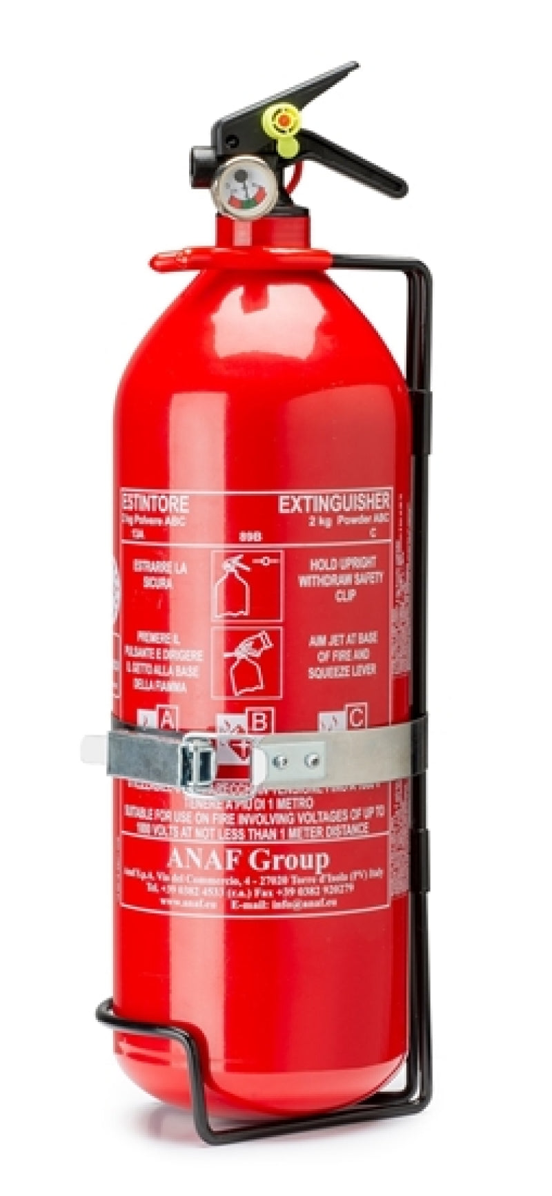 Extintor portátil de acero de 2 litros Sparco