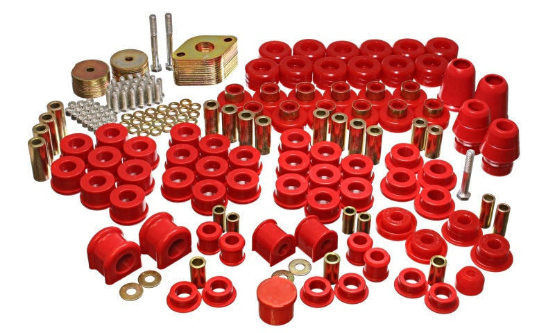 Energy Suspension 07-11 Jeep JK 4dr Red Hyper-Flex Juego de bujes maestros