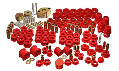 Energy Suspension 07-11 Jeep JK 4dr Red Hyper-Flex Juego de bujes maestros