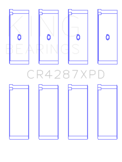King Honda B18C1/B18C5 16V (Predoweled for Alum Rods) Performance Rod Bearing Set - Size STDX