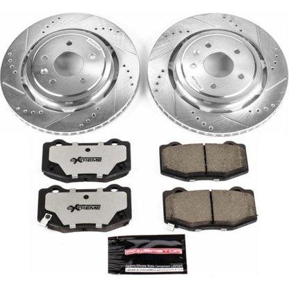 Power Stop 14-19 Chevrolet Corvette Rear Z26 Street Warrior Brake Kit