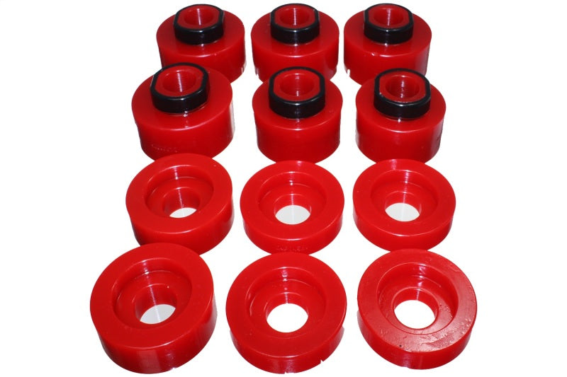 Energy Suspension 08-16 Ford F-250/F-350/F-450/F-550 Super Duty STD/Super Cab Juego de montaje de cuerpo rojo