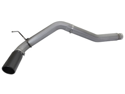 aFe LARGE BORE HD 5in DPF-Back SS Escape con punta negra 2016 Nissan Titan 5.0L V8 (td) CC SB