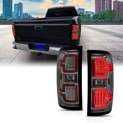 ANZO 2014-2018 Chevy Silverado 1500 LED lanternas traseiras fumaça